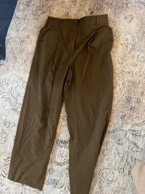 Zara Olive Green Tailored Chinos
